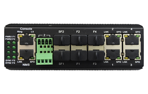 非網管 工業(yè)軌式4百兆電+4路百兆光+1路千兆光 工業(yè)交換機