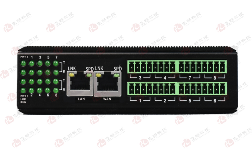 飛暢科技-工業(yè)軌式8路串口服務(wù)器(帶WEB與SNMP網(wǎng)管)